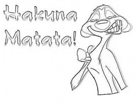 530x397 Hakuna Matata Dibujo De Matuna Matata Para Pintar Y Colorear