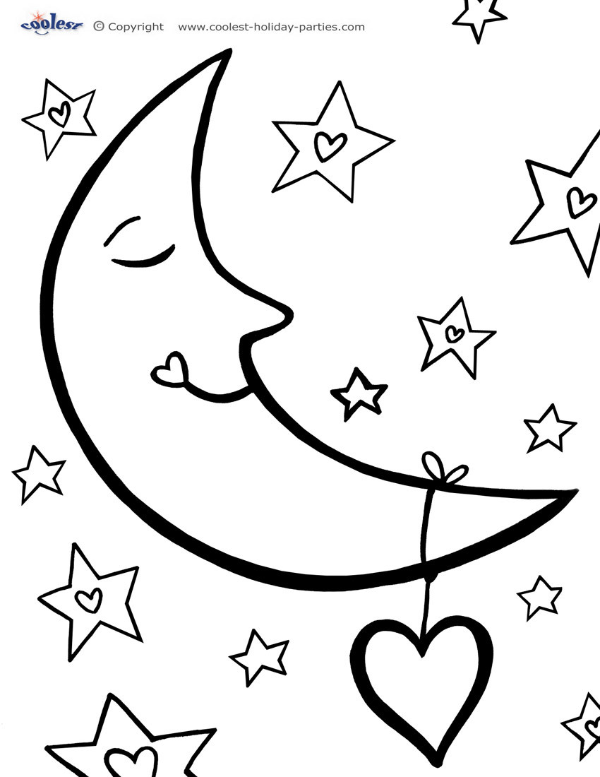850x1100 Half Moon Coloring Pages 10402 Best Page Wagashiya