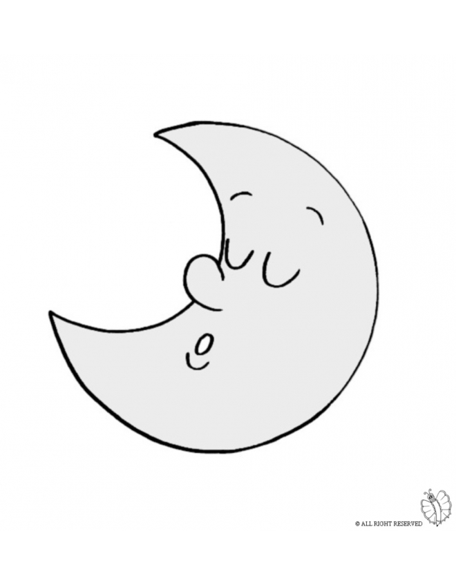 660x847 Coloring Page Of Half Moon Colored For Kids