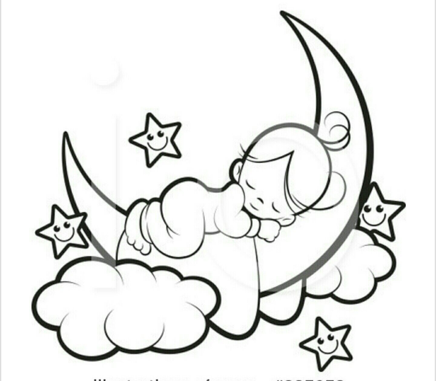 1440x1259 Ramadan Kareem Half Moon Greeting Design Coloring Page Engraved