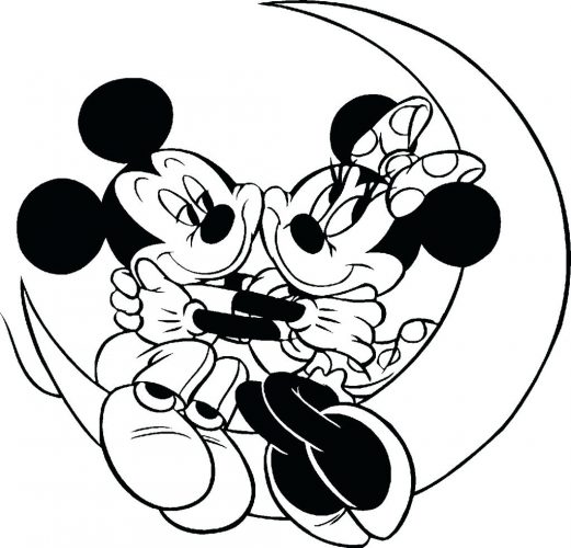 521x500 Coloring Page ~ Coloring Pages Minnie Mouse Mickey And Sitting