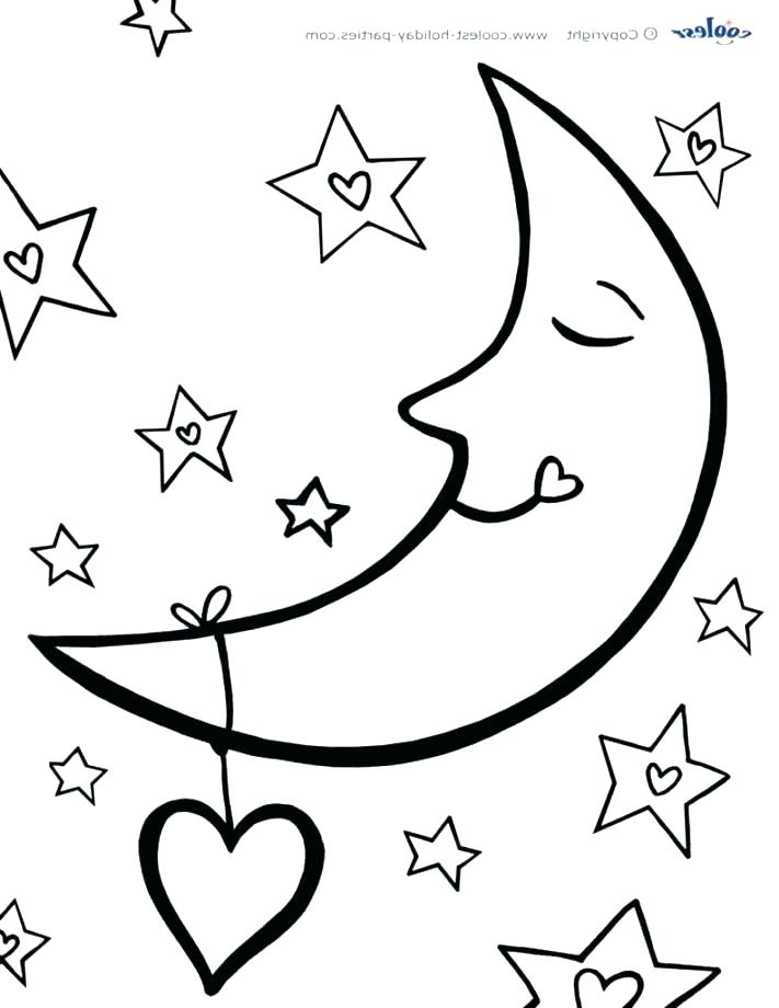 711x920 Moon Coloring Pages