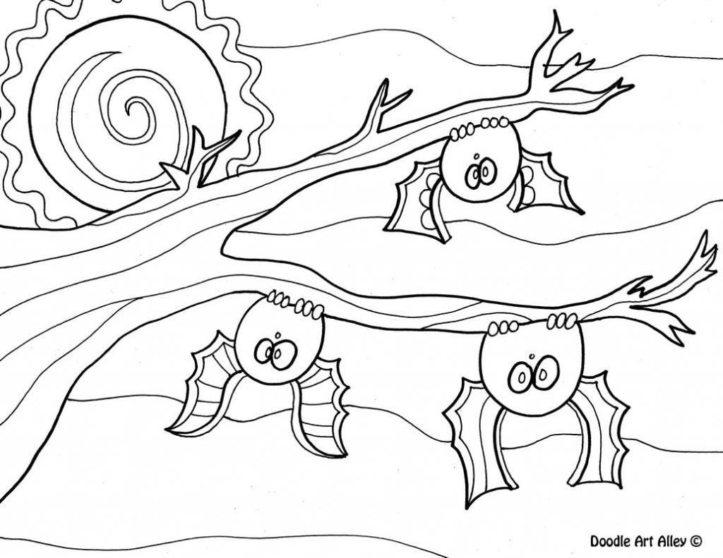 1024x791 Coloring For Kids Free Printableween Pages Bats Bat Cute Sheets