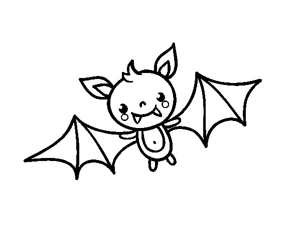 600x470 A Halloween Bat Coloring Page