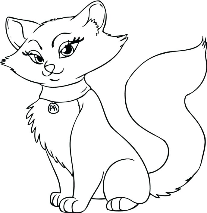 687x707 Halloween Cat Coloring Pages Cat Coloring Pages Medium Size