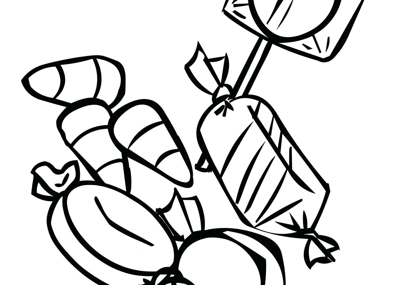 Halloween Candy Coloring Pages