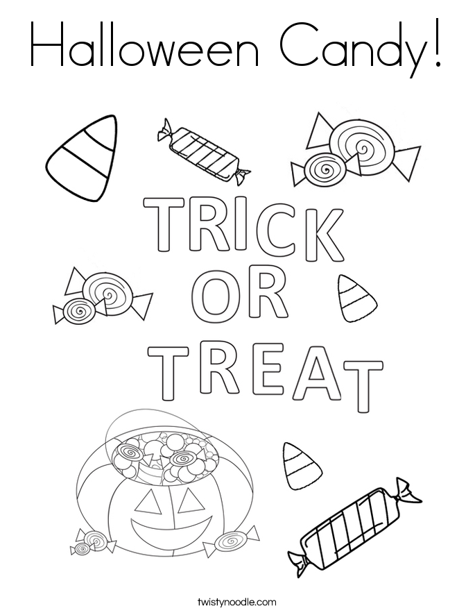 685x886 Halloween Candy Coloring Page