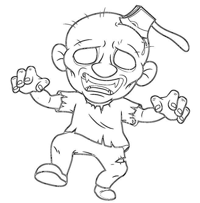 657x667 Halloween Zombie Coloring Pages