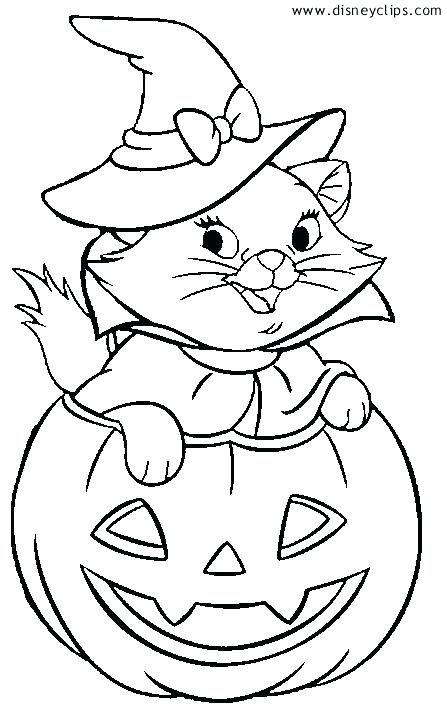 447x717 Halloween Cat Coloring Page With Regard To Pages Remodel 7