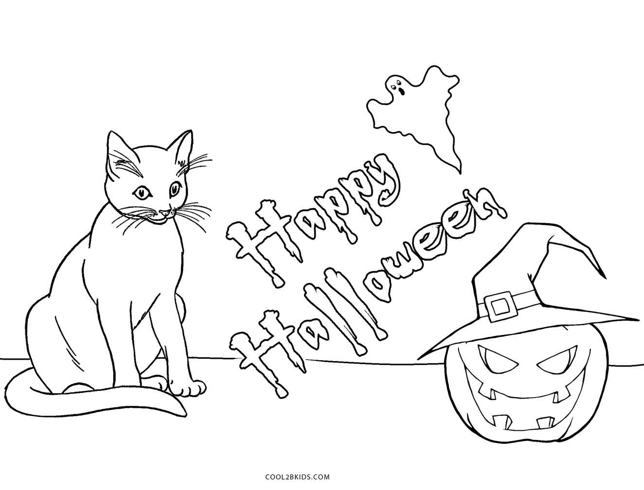 1324x1008 Cat Coloring Page