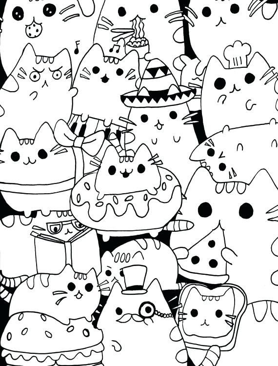 570x750 Cat Coloring Pages Printable Cats Printable Coloring Page By