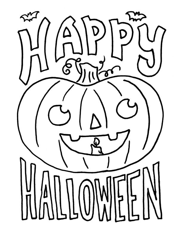 Halloween Coloring Pages For Kindergarten