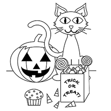230x230 Top 25 Free Printable Halloween Cat Coloring Pages Online