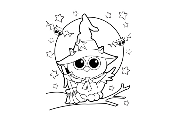 585x400 Halloween Coloring Pages Pdf