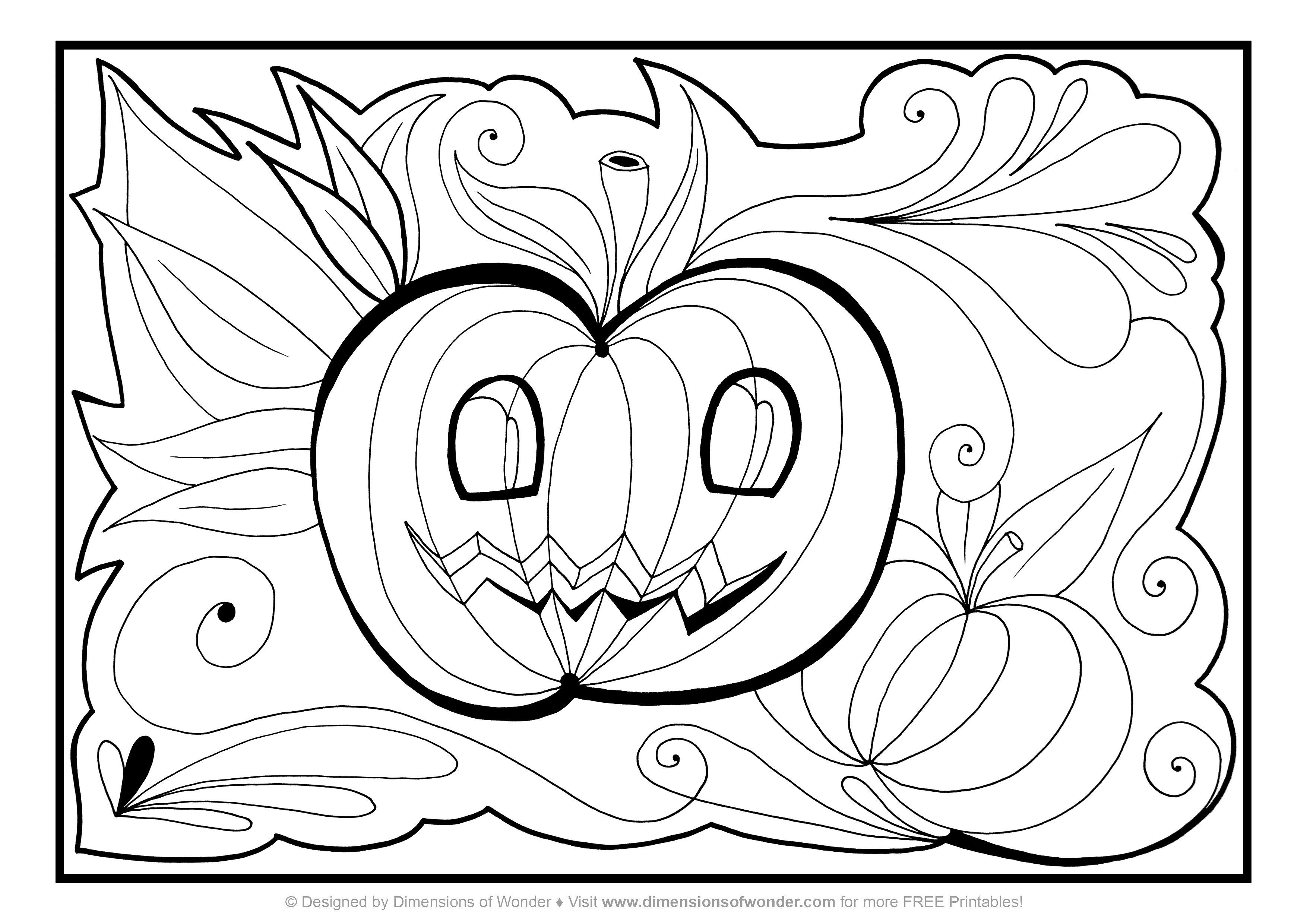 3508x2480 Halloween Coloring Pages Pdf Freecolorngpages.co