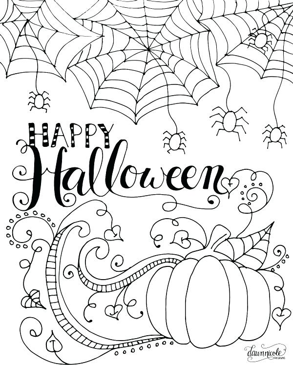 600x748 Printable Halloween Coloring Pages Free Printable Trick Or Treat