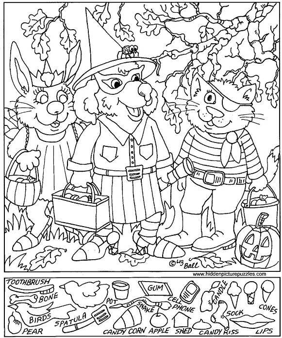 581x695 Printable Halloween Hidden Picture Puzzles
