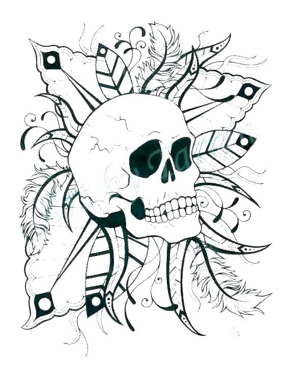 570x725 Coloring Pages Of Sugar Skulls