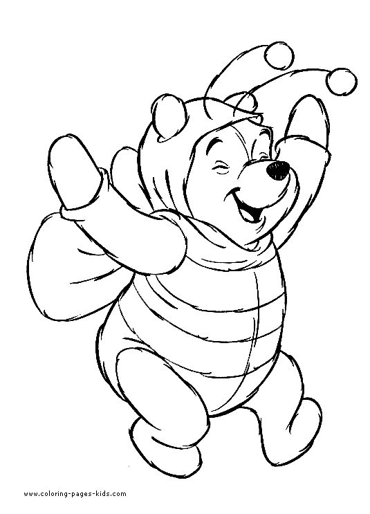 535x743 Winnie The Pooh Halloween Color Page Halloween Coloring, Quilt