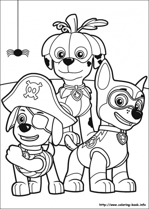 521x730 Paw Patrol Puppies In Halloween Costume Coloring Page Nick Jr