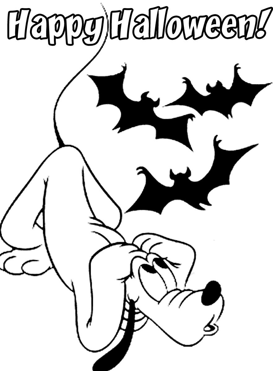 882x1195 Halloween Coloring Pages Dog Pluto Disney Hallowen Coloring