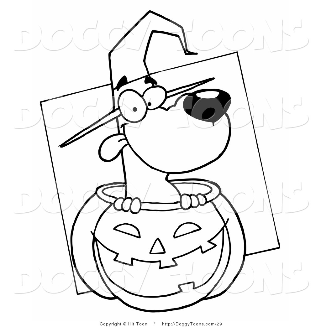 1024x1044 Halloween Dog Coloring Page