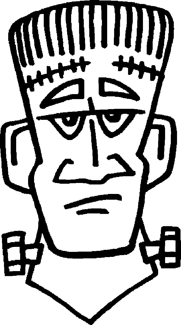 728x1302 Frankenstein Coloring Pages For Adults Halloween Printable Head