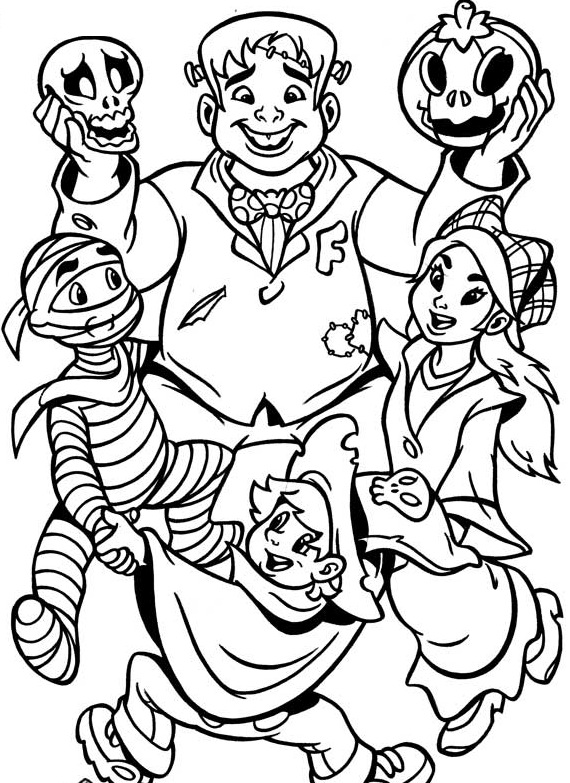 570x783 41 Halloween Monster Coloring Pages, The King Monster Halloween