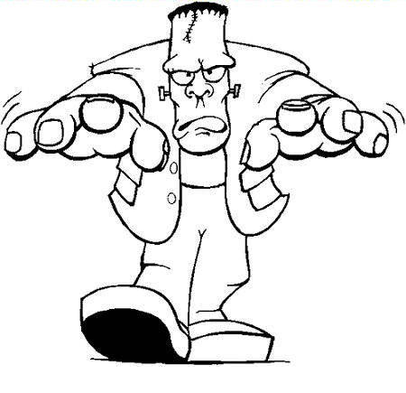 450x435 Frankenstein Coloring Pages Promising Frankenstein Coloring Pages
