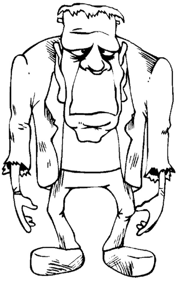 600x952 Frankenstein Coloring Page