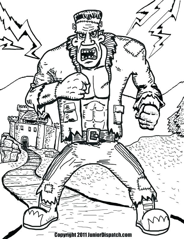 612x792 Frankenstein Coloring Pages Bride Of Coloring Pages Page Head