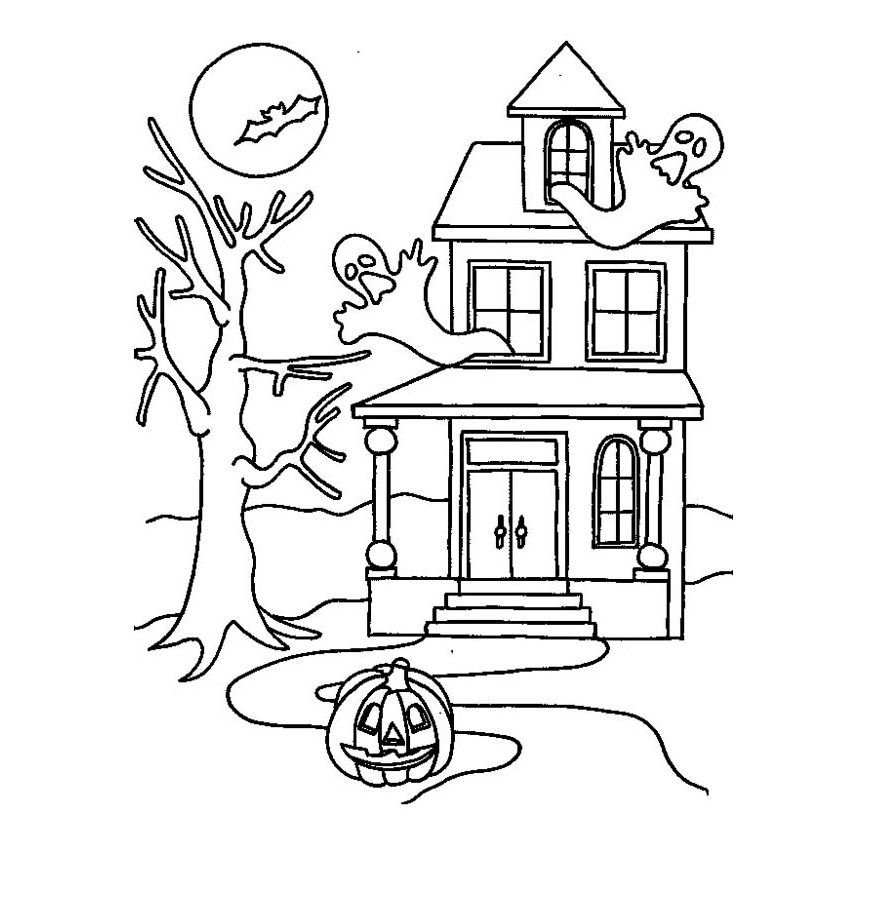 875x902 Fresh Coloring Halloween House Coloring Pages Free Coloring