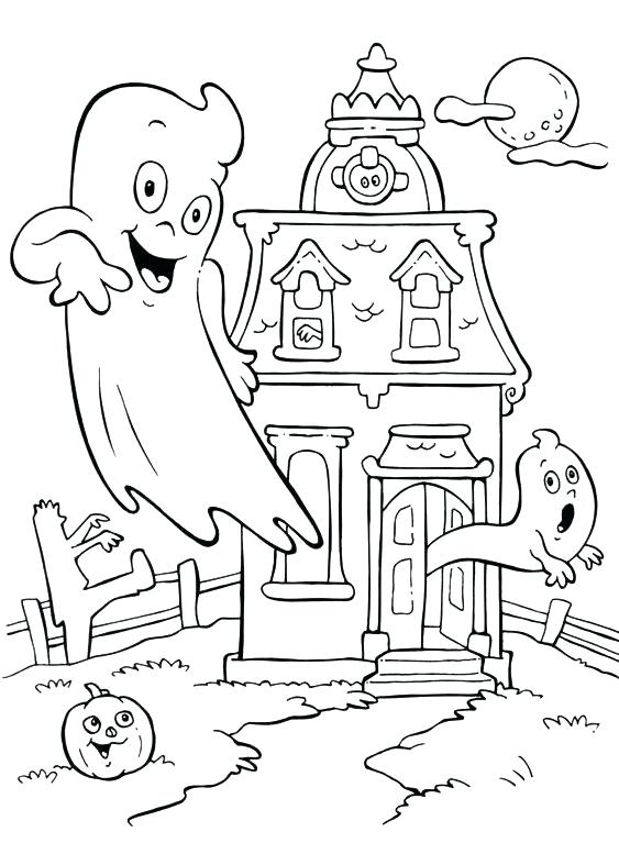 563x767 Printable Haunted House Coloring Pages Haunted House Coloring
