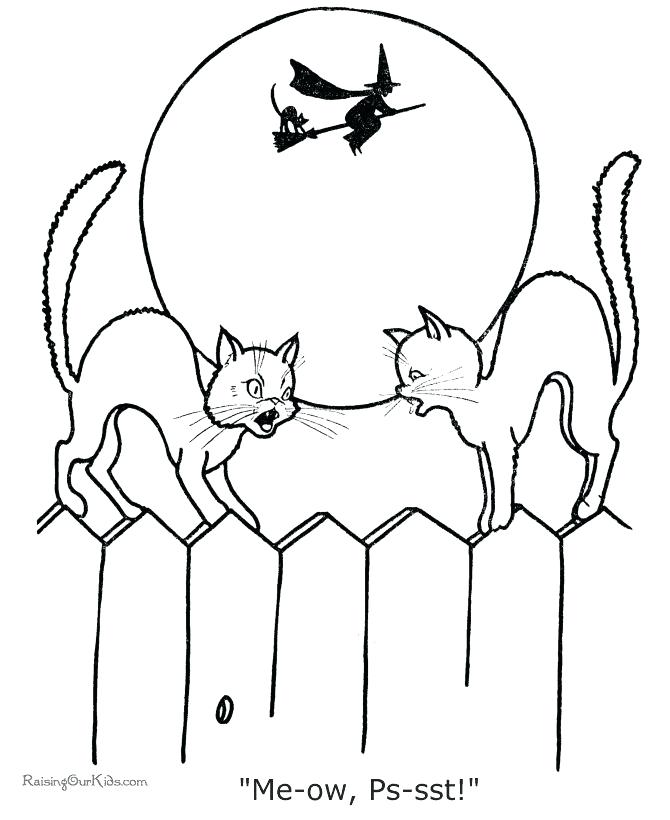 670x820 Halloween Cat Coloring Page Cats Coloring Pages Witch Coloring