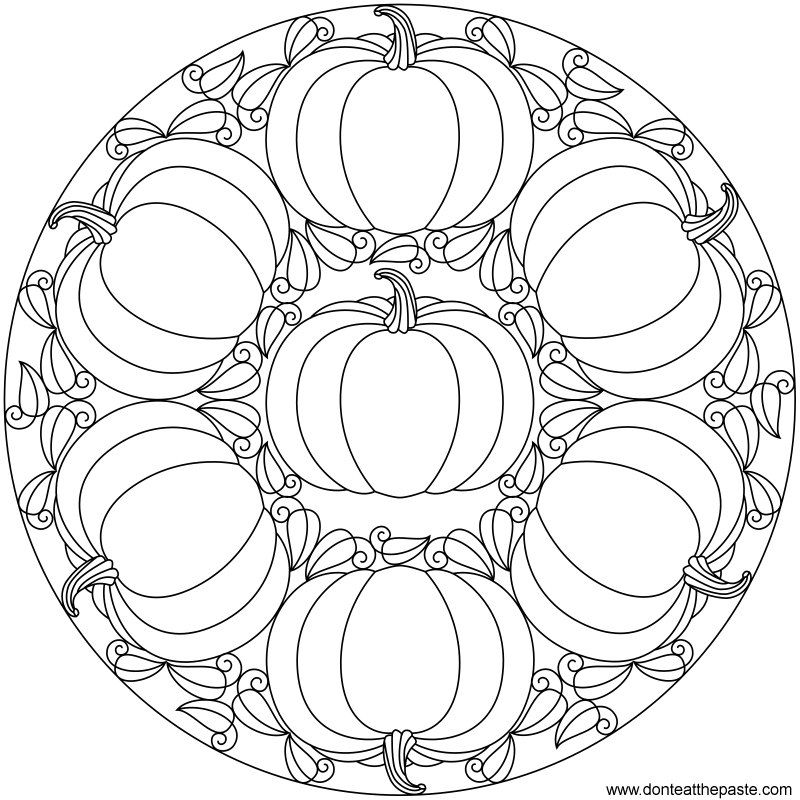 Halloween Mandala Coloring Pages