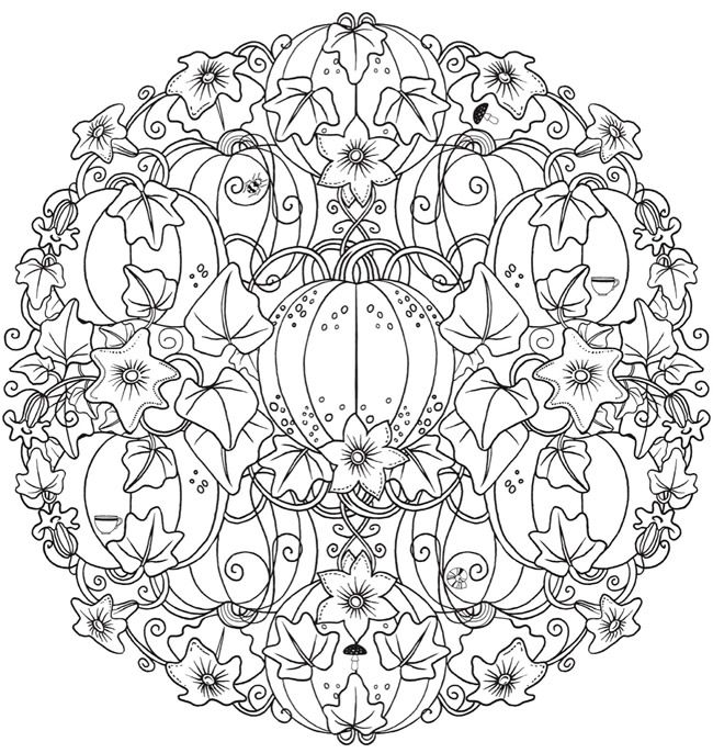 650x686 Halloween Mandala Coloring Pages 55 Halloween Mandala Coloring