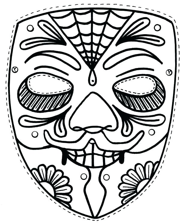 618x747 Astonishing Mask Coloring Page Masks Coloring Pages Fashionable
