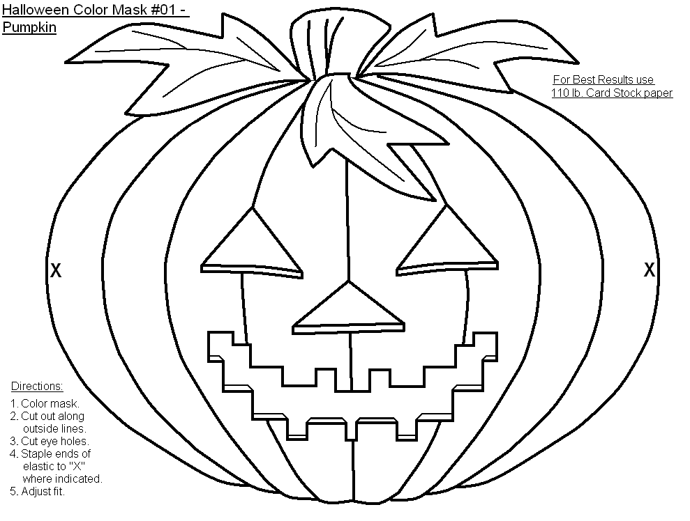 989x748 Coloring Halloween Masks