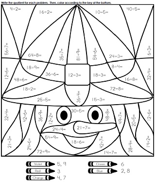321x374 Halloween Math Coloring