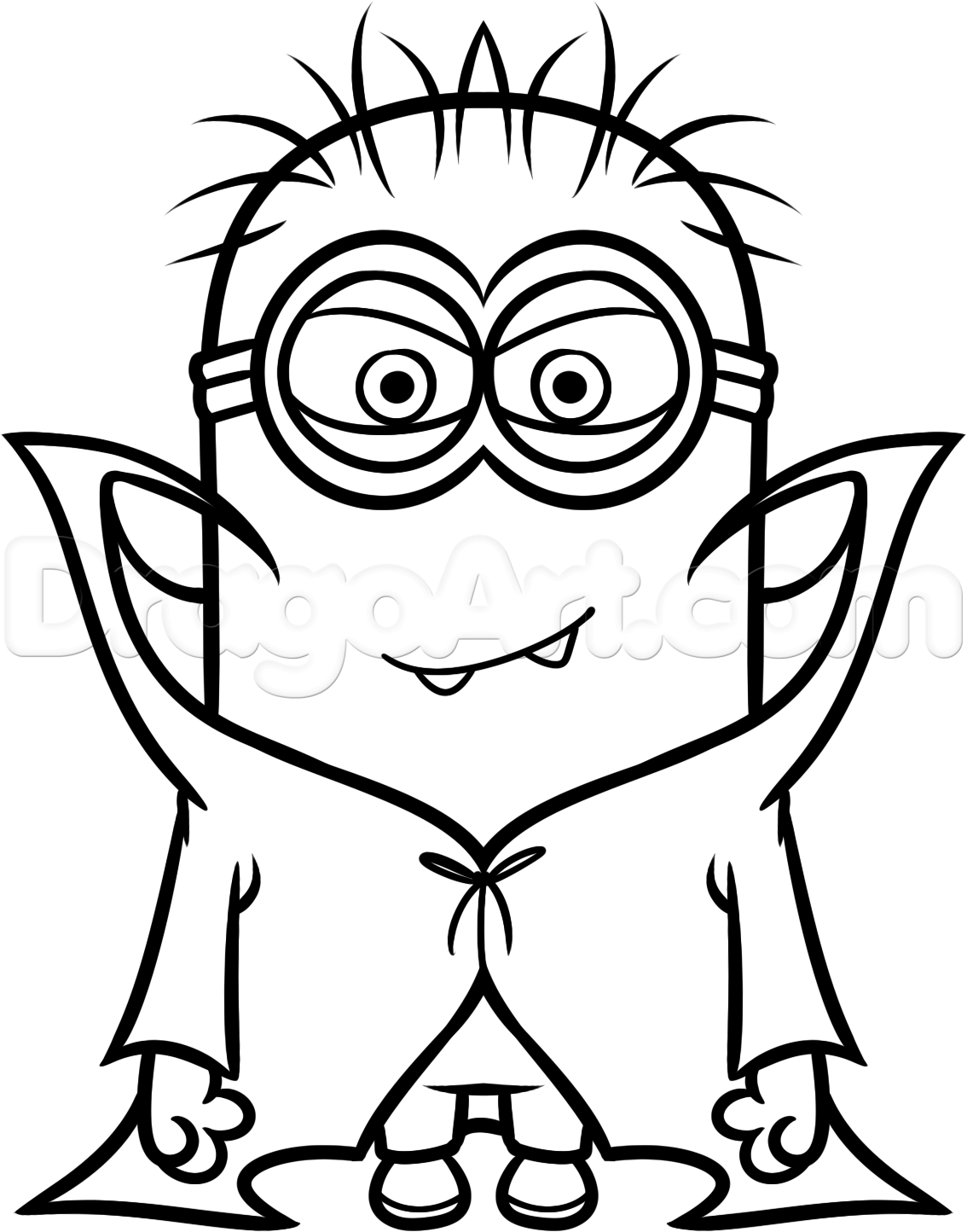 1134x1444 How To Draw A Halloween Minion, Step By Step, Halloween, Seasonal