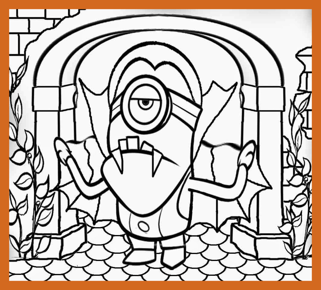 1060x960 Best Despicable Me Coloring Page Minion Color Pic Of For Kids