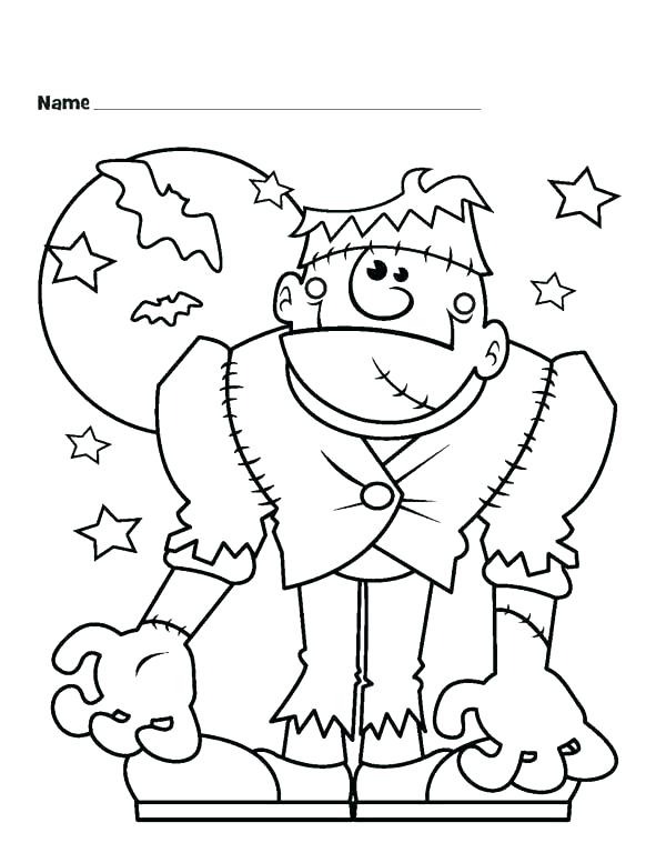 600x777 Halloween Monster Coloring Pages Monster Coloring Pages Scary