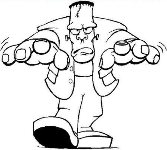 640x577 Frankenstein Coloring Sheets Frankenstein Coloring Pages