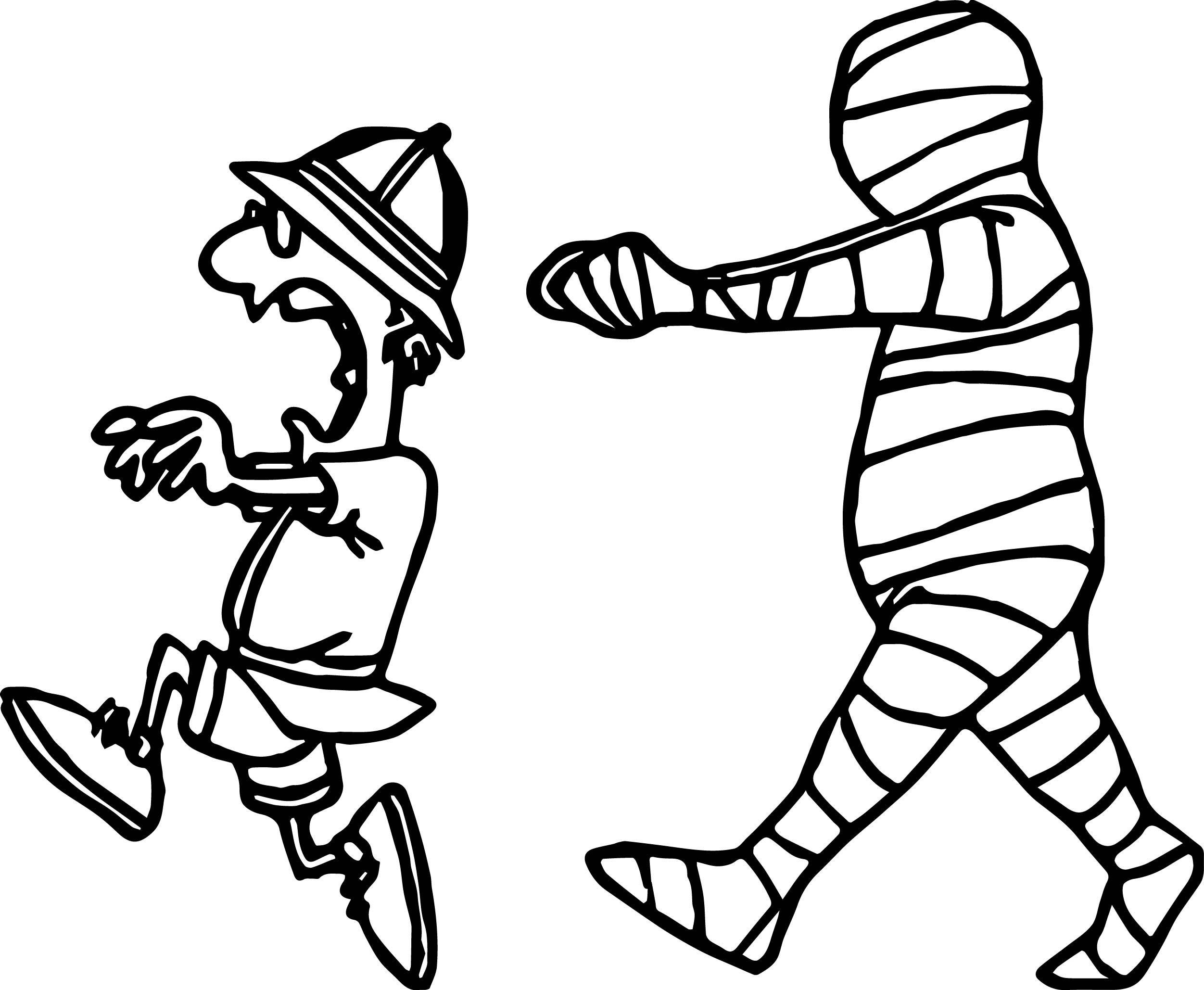 Halloween Mummy Coloring Pages