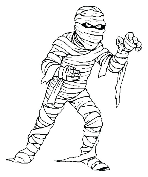 600x719 Mummy Coloring Pages Halloween Mummy Coloring Pages Print Free