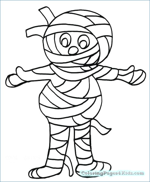 494x600 Mummy Costume Halloween Coloring Pages