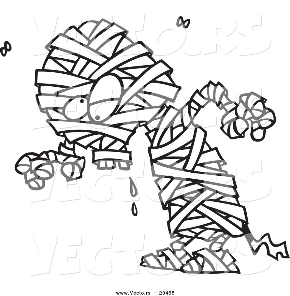 1004x1024 Halloween Mummy Coloring Page Free Printable Pages