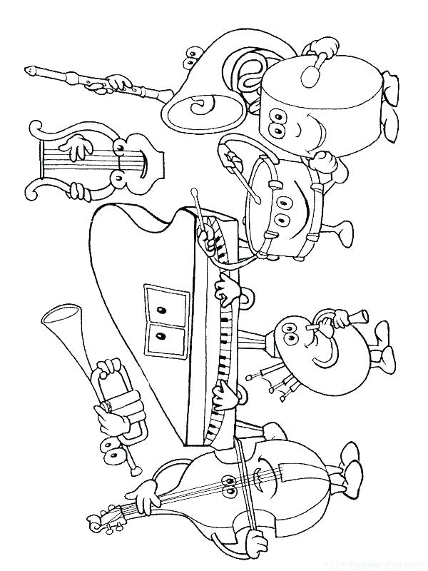600x800 Coloring Pages Music Instruments Musical Halloween Coloring