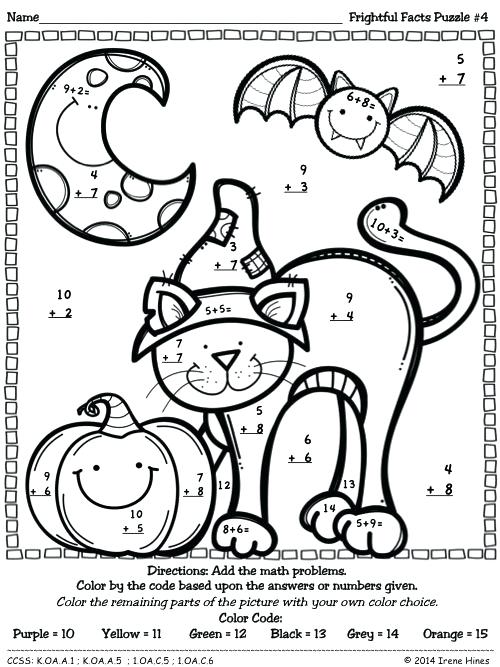 Halloween Number Coloring Pages