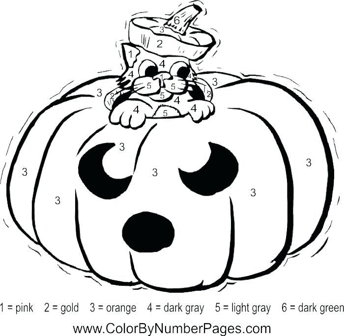 700x683 Halloween Color By Number Pages Color By Number Pages Color Number